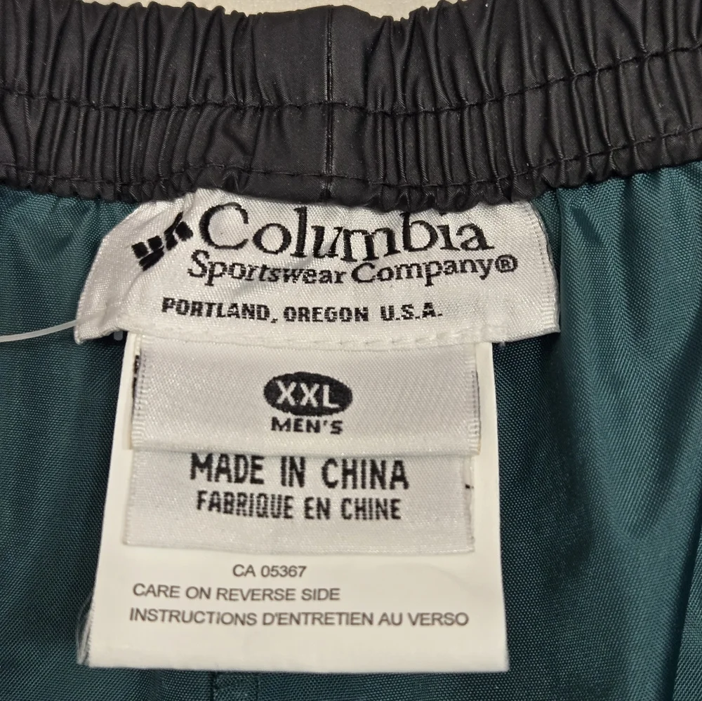Columbia Black NWT Rainproof  Pull Pants Size XXL